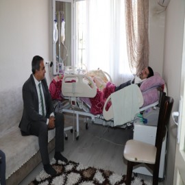 ALS hastası vatandaşa ‘geçmiş olsun’ ziyareti