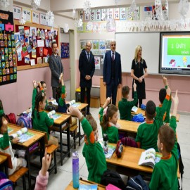 Öğrencilerin heyecanına ortak oldular