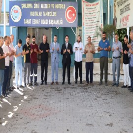 Kaymakam Şahin, Ahilik duasında esnafla buluştu