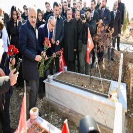 Bakan Uraloğlu ve Vali Yavuz, deprem şehitliğini ziyaret etti