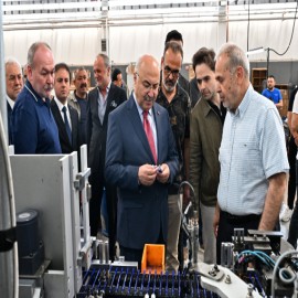 Vali Köşger'den 70'ten fazla ülkeye ihracat yapan tesise tam not