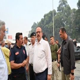 Söke'de çıkan yangın devam ediyor
