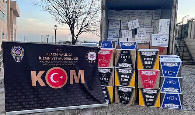 Elazığ’da kaçakçılığa büyük darbe: 2,5 milyon TL’lik vurgun engellendi