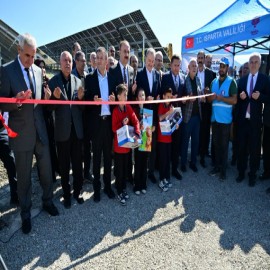 Isparta Büyükgökçeli Köyü’nde dev güneş enerjisi santrali hizmete açıldı