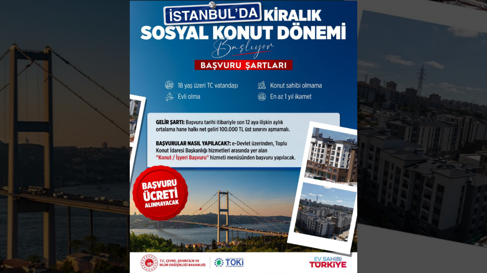 Ümraniye’de kiralık sosyal konut fırsatı