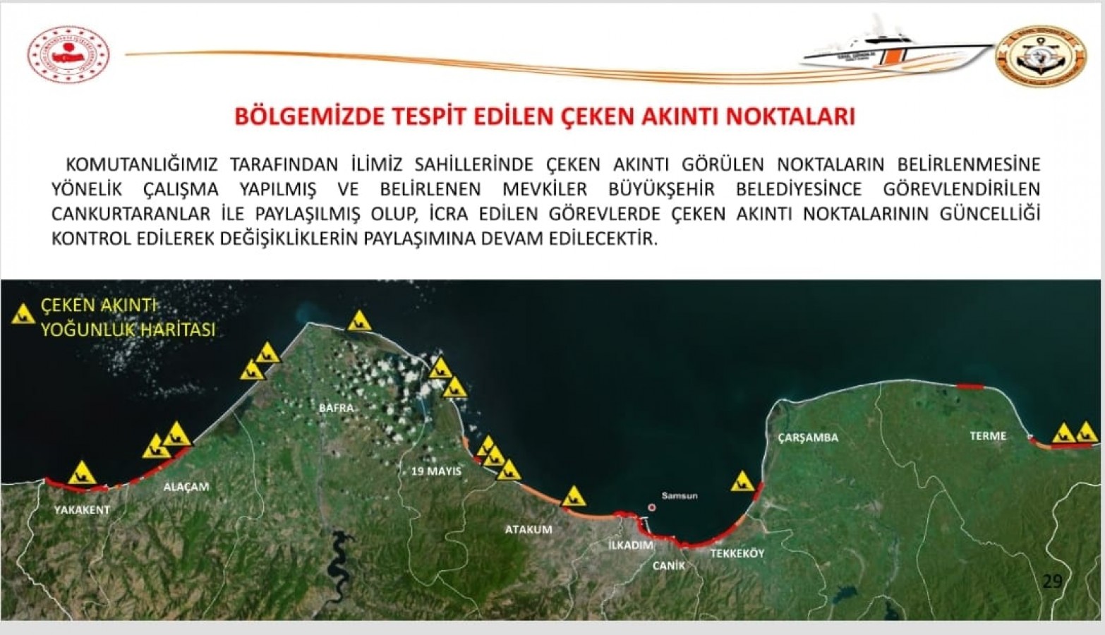 Samsun'da 17 noktada denize girmek yasak