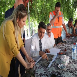 Çukurören köyünün yol sorunu için talimat verdi
