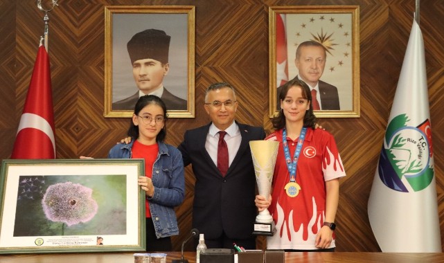 Dünya şampiyonlarından Vali Çeber’e ziyaret