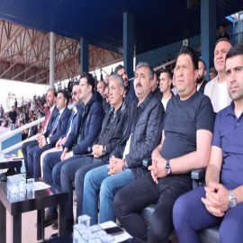 Maç heyecanına ortak oldu