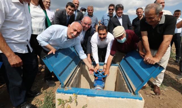 Tarım arazileri suyla buluşuyor