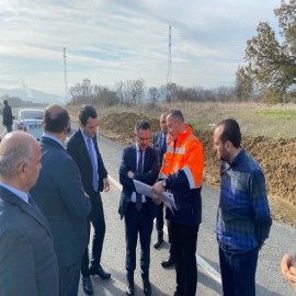 Vali Aktaş yol çalışmasını inceledi