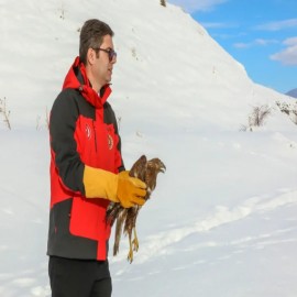Kaymakam Karaloğlu tedavi edilen kuşları doğaya saldı