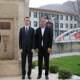 Cengiz Aksan, Kaymakam Alpay'ı ziyaret etti