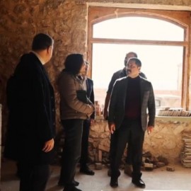 Kibar Feyzo'nun çekildiği konaktaki çalışmaları inceledi