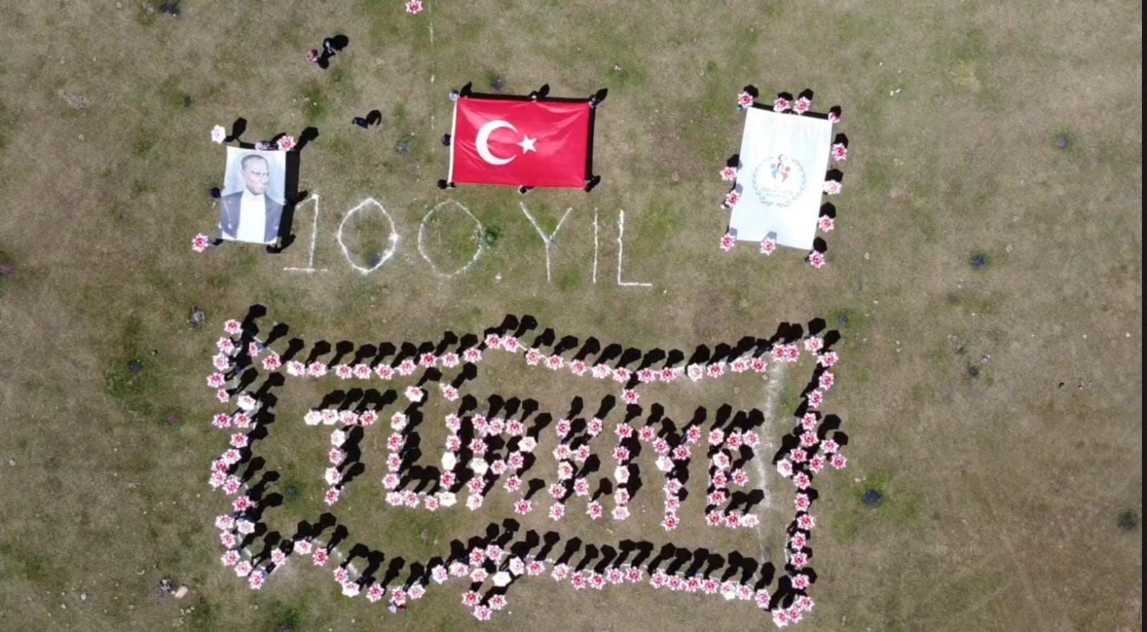 Uçurtmalarla Türkiye haritası çizdiler;