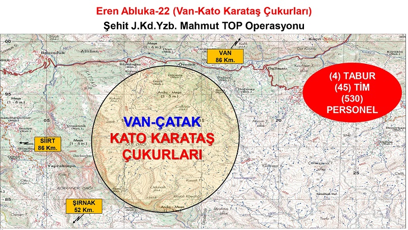 Van Çatak’ta terör örgütüne operasyon;