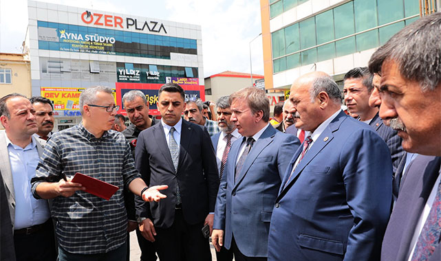 Vali Aydoğdu'dan yangın sonrası esnaf ziyareti;