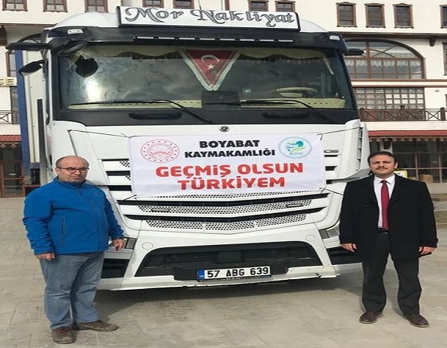 Boyabat Kaymakamlığı’ndan deprem bölgesine 1,5 milyon liralık destek