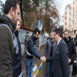 Sabahın ilk saatlerinde denetimlere katıldı