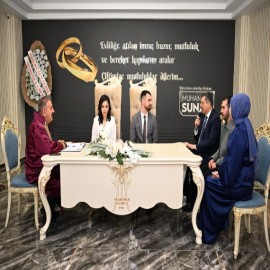 Tekmanlı çiftin nikah şahidi oldu