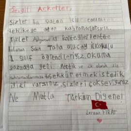 Yazdıkları ilk mektuplara Mehmetçikten videolu cevap geldi