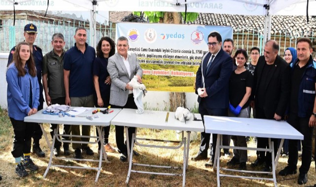 Vali Özarslan, leylek yavrusuna isim koydu