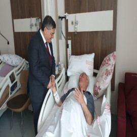 Muhtara geçmiş olsun ziyareti