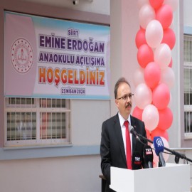 Siirt’te 23 Nisan'da 'Emine Erdoğan Anaokulu' sevinci