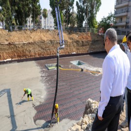 Mersin’de 32 derslikli Atatürk Anadolu Lisesi inşaatı yükseliyor