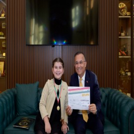 Vali Çeber, dünya birincisini ağırladı