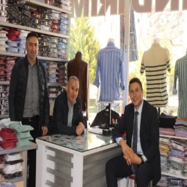 Göreve başlayan kaymakam, ilk iş olarak esnafı ziyaret etti