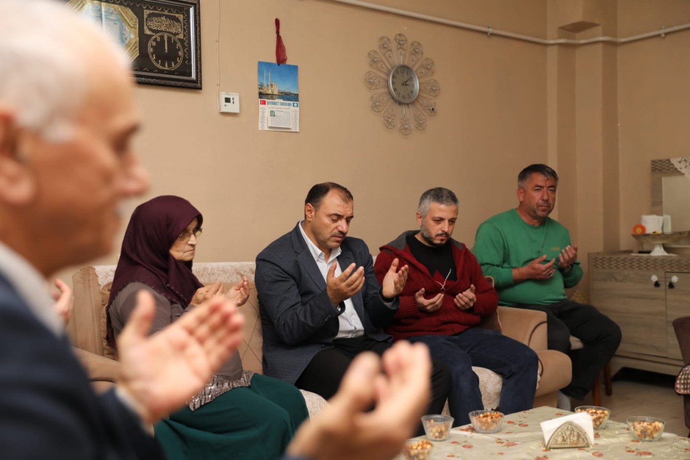 Vefat eden Kıbrıs Gazisi için dua etti;
