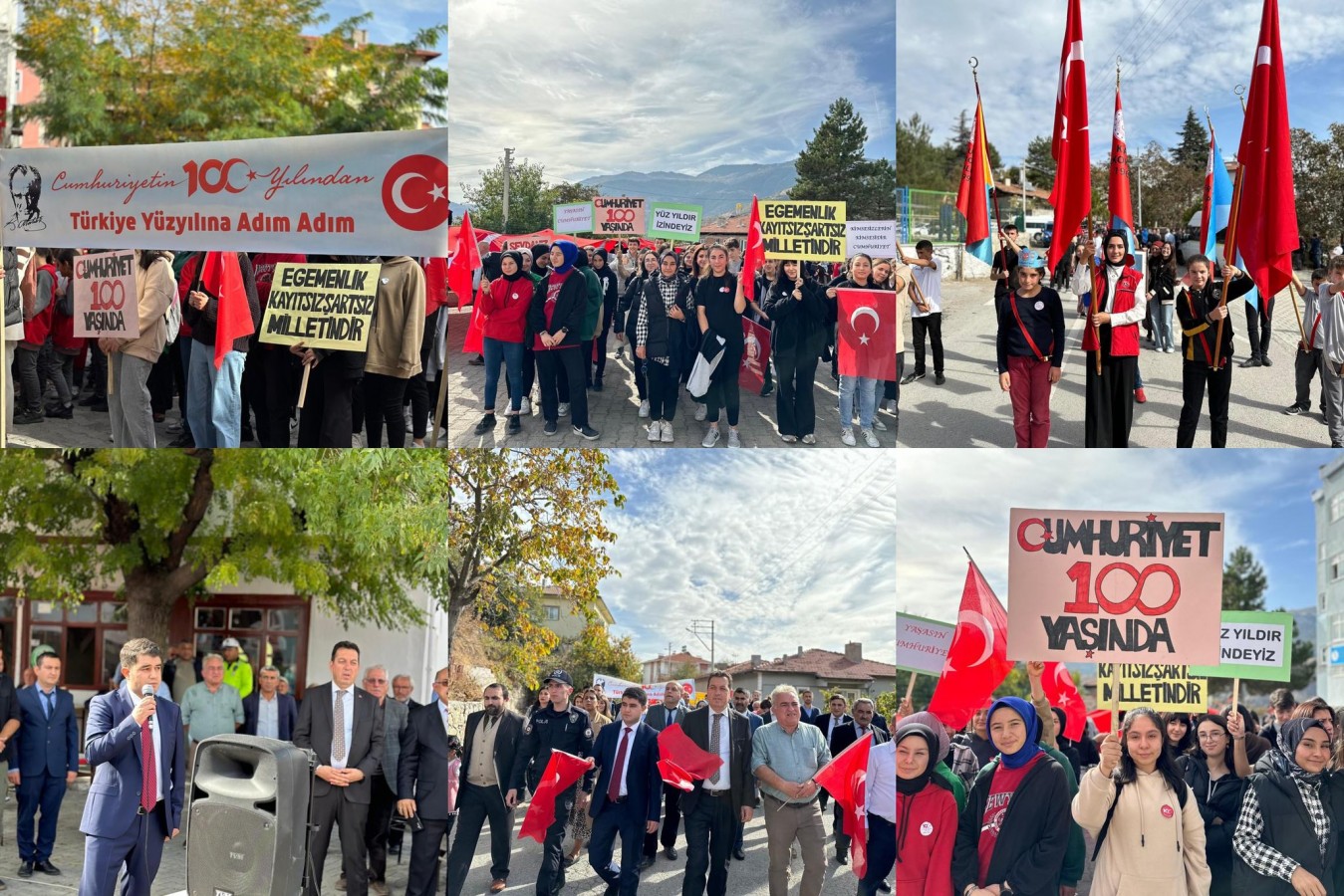 Oğuzlar’da coşkulu Cumhuriyet yürüyüşü;