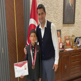 Türkiye 3.'sü olan Muharrem'i tebrik etti