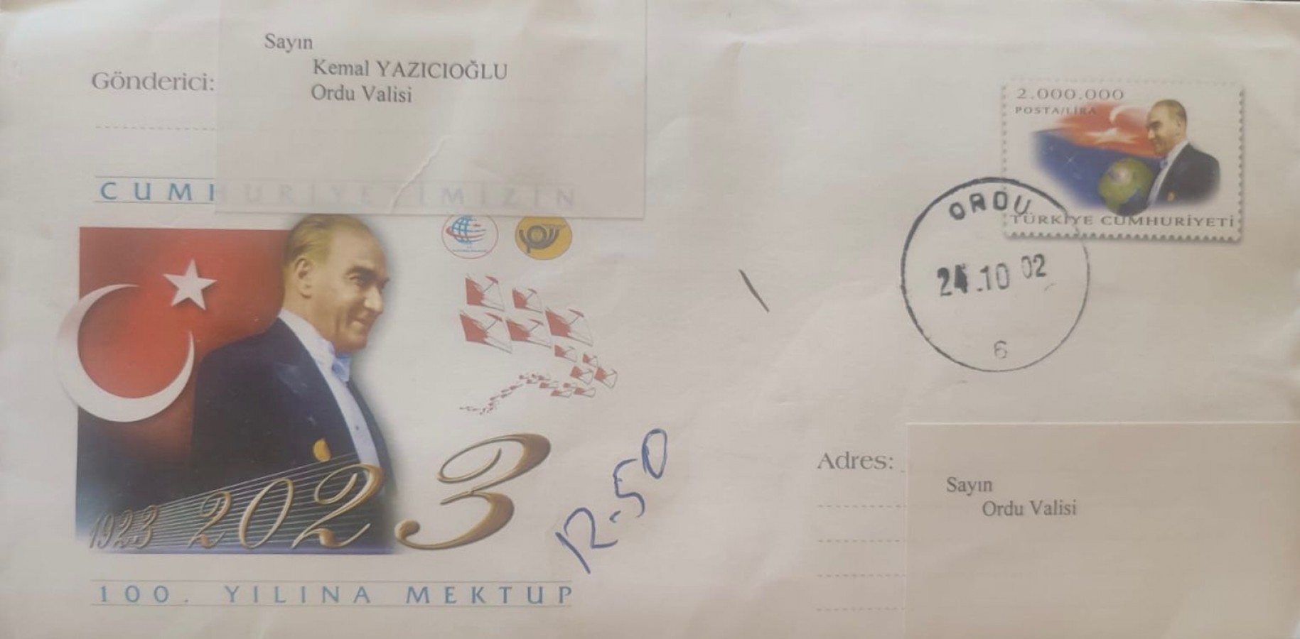 21 yıl önce yazılan mektup, Vali'ye teslim edildi;