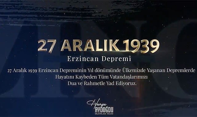 Vali Aydoğdu büyük depremin şehitlerini unutmadı: Her defasında yeniden doğmuş bir şehirdir Erzincan!