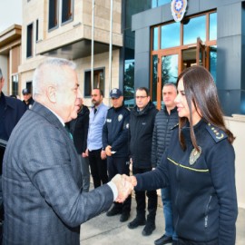 Kaymakam Çelik, Emniyet Müdürü Şen'e başarılar diledi