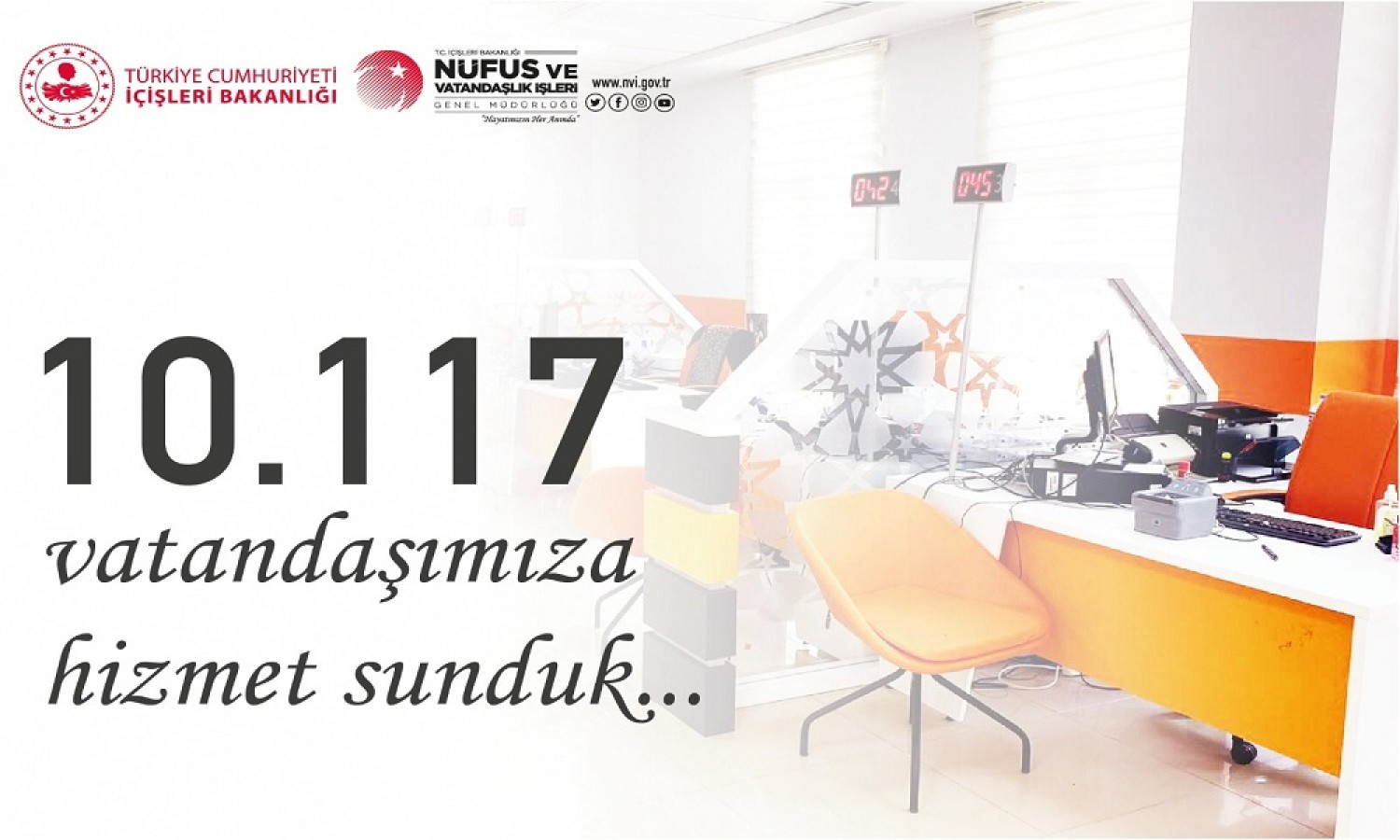 Nüfus hafta sonunda 10 bin vatandaşa hizmet sundu;