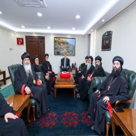 Antakya Süryani Ortodoks Kilisesinden, Vali Akkoyun'a ziyaret