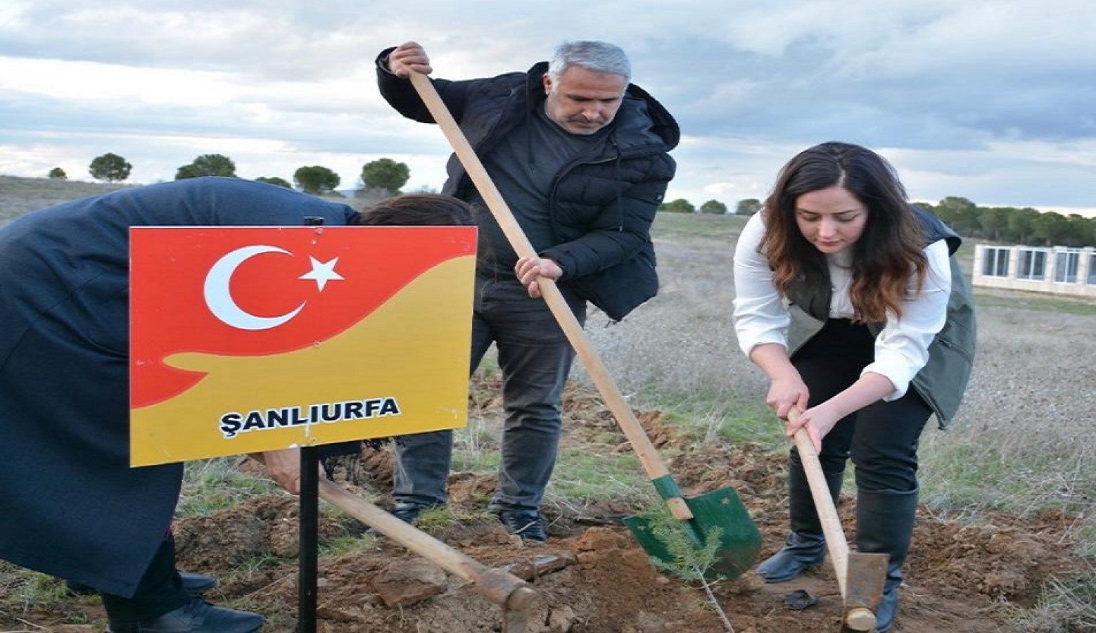 Deprem Şehitleri Ormanı için fidan dikti;