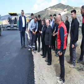 Vali Sarıibrahim, yol çalışmalarını inceledi