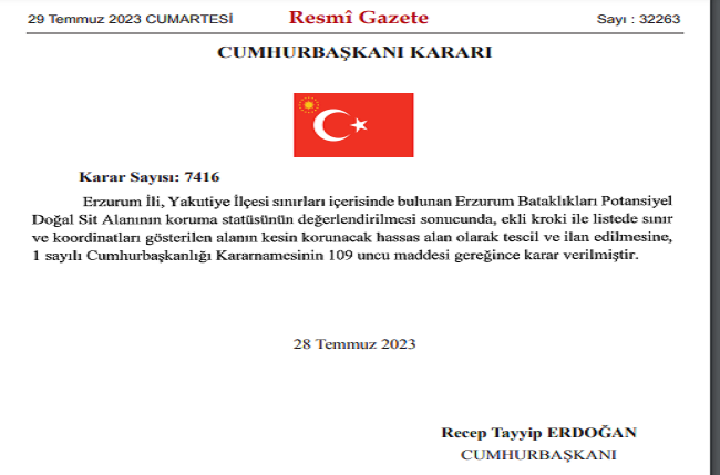 5 ildeki 12 yer 'kesin korunacak hassas alan' olarak ilan edildi;
