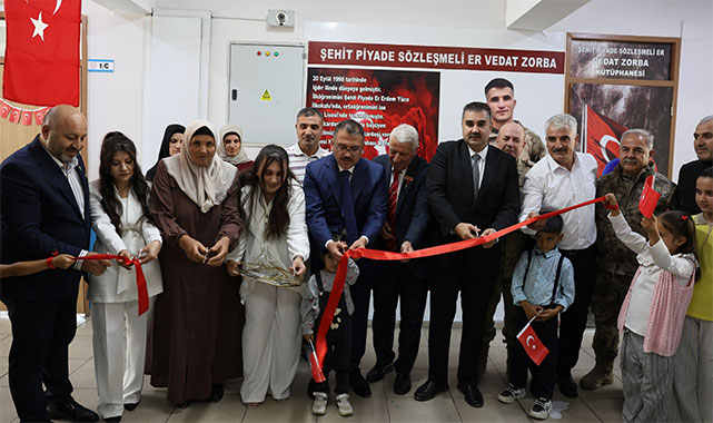 Şehit Vedat Zorba'nın adı, açılan kütüphanede hayat bulacak;